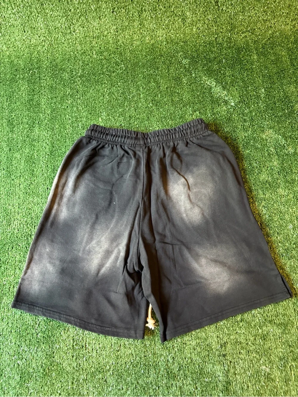 HeliStar Men’s Black Athletic Shorts with Red Flame Print - Picture 3 of 6